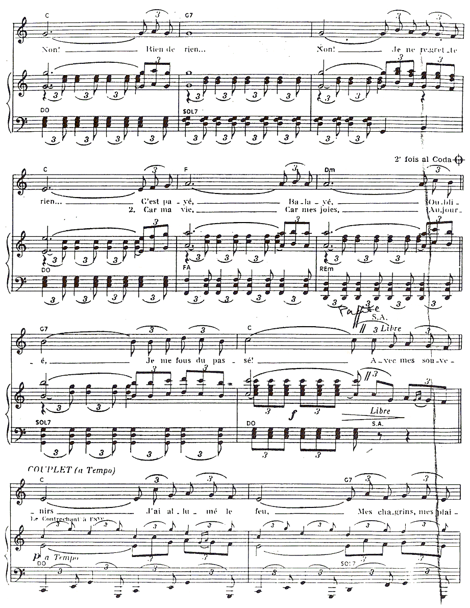 Non Je Ne Regrette Rien